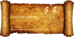 Gerics Gerda névjegykártya